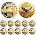 Highergo 250th Anniversary Commemorative Coins USA Eagle and Patriotic Symbols Collectible 250 Year Merchandise for Celebration Display Collectors Challenge Coin Gift10 PcsStyle 1 - Image 2