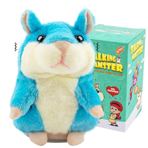 Qrooper Talking Hamster Stuffed Animals Toy for Kids 2 3 4 5 6 Year Old Repeats What You Say Toddler Interactive Plush Toys Birthday Gifts for Boys Girls 2 Years and Up - Image 1
