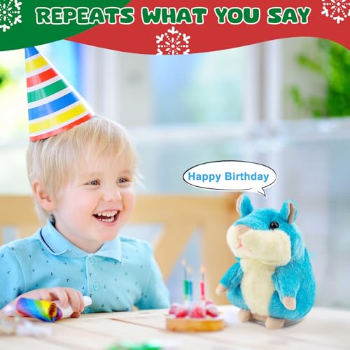 Qrooper Talking Hamster Stuffed Animals Toy for Kids 2 3 4 5 6 Year Old Repeats What You Say Toddler Interactive Plush Toys Birthday Gifts for Boys Girls 2 Years and Up - Image 5