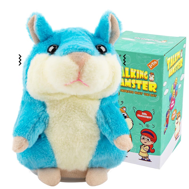 Qrooper Talking Hamster Stuffed Animals Toy for Kids 2 3 4 5 6 Year Old Repeats What You Say Toddler Interactive Plush Toys Birthday Gifts for Boys Girls 2 Years and Up - Image 3