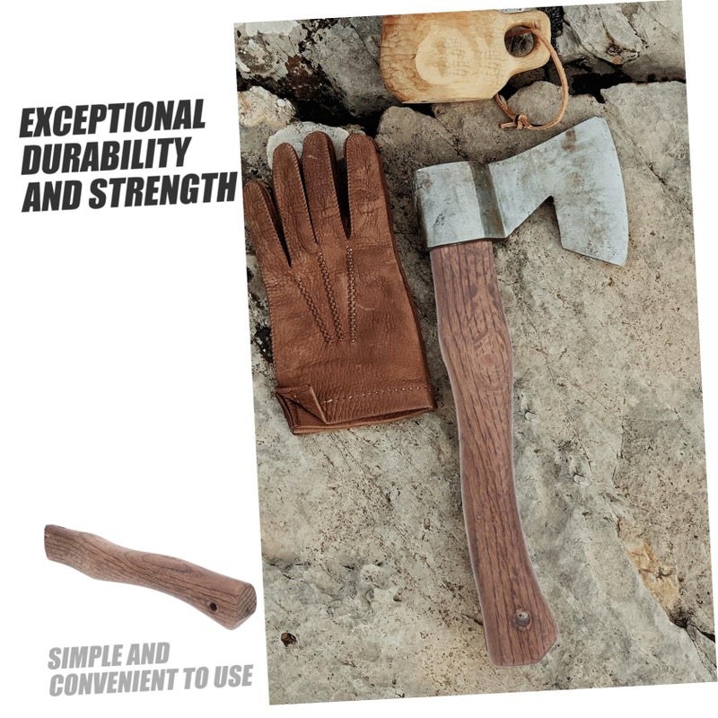 Brown Replacement Handle For Camp Axe And Hatchet Ergonomic Tiger Head Design Oak Wood 27X4.6X2.5CM - Image 5
