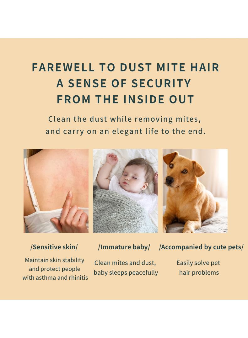 Bluejw Mattress Vacuum Cleaner, Large Suction Mite Removal Instrument, Handheld Uv Bed Vacuum Cleaner, Wireless Mite Removal Cleaning Machine, Strong Suction, Effective Removal Of Dust, Small Particles And Pollen - Image 5