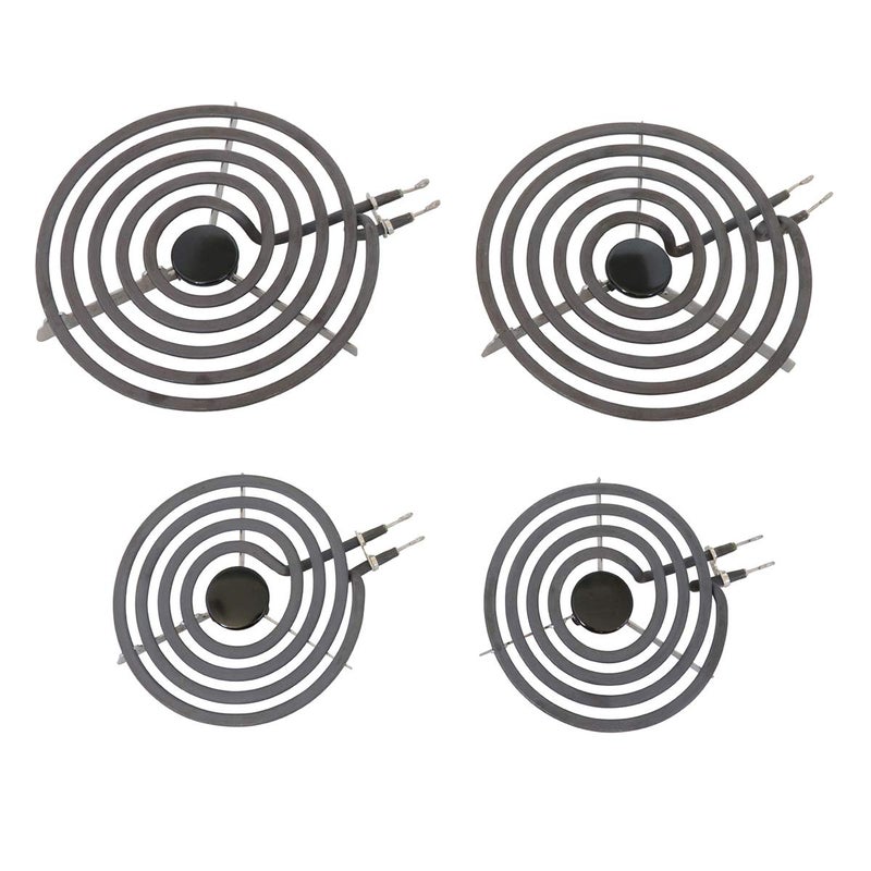 KITCHEN BASICS 101 4 Pack MP22YA Electric Range Burner Surface Element Replacement for Whirlpool KitchenAid Maytag Includes 2 8-Inch MP21YA & 2 6-Inch MP15YA 540331014,484783, TS5W8221,Y04000033 - Image 1
