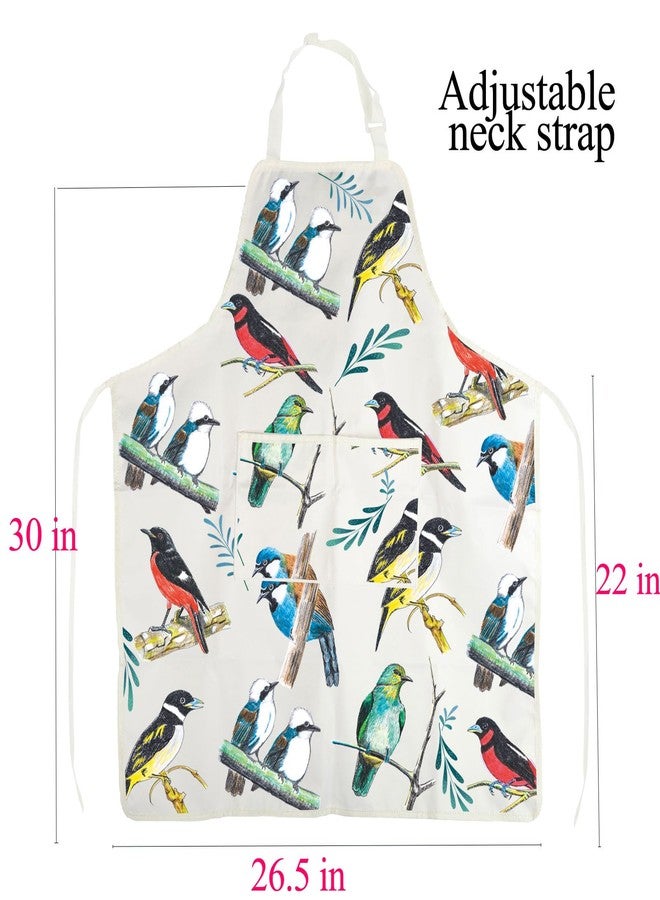 BNQL Bird Apron Bird Gifts for Bird Lovers Bird Watching Gifts Bird Kitchen Baking Apron with Pockets Animal Love Gift (Bird Apron) - Image 2