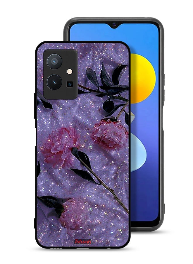 Tolwak Vivo T1 5G Protective Case Cover Glitter Roses - Image 1