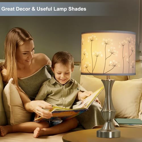 Luvkczc White Lamp Shades Set of 2, Drum Lampshades, Lampshade 10 Inches Height, Lampshades for Table Lamp, Floor Lamp, Pendant Light, Lamp Shade Harp Holder Included - Image 4