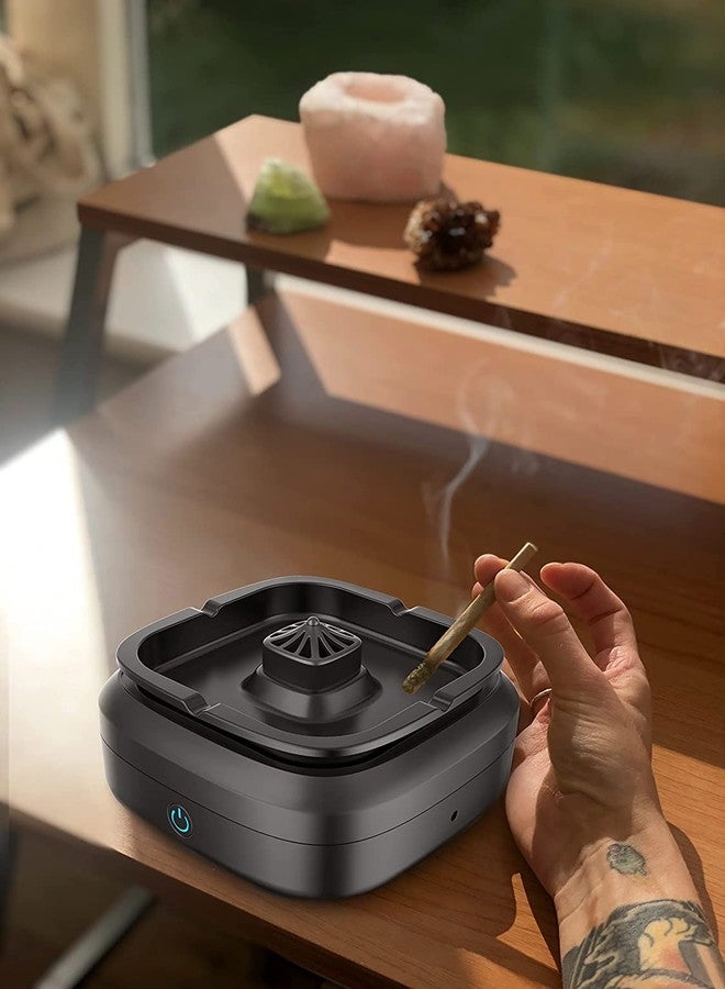 GESPERT Smokeless Ashtray Indoor Home Ashtray Rechargeable Ashtray for Car Indoor Home Office Gift Black (New Smokeless Ashtray) - Image 5