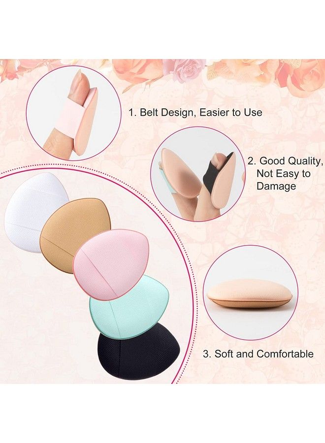 COSLUXE Mini Finger Powder Puff 10 Pcs Finger Makeup Finger Beauty Blender Sponges Mini Soft Cosmetic Finger Puff Perfect For Foundation Bb Cushion Cream Concealer - Image 3
