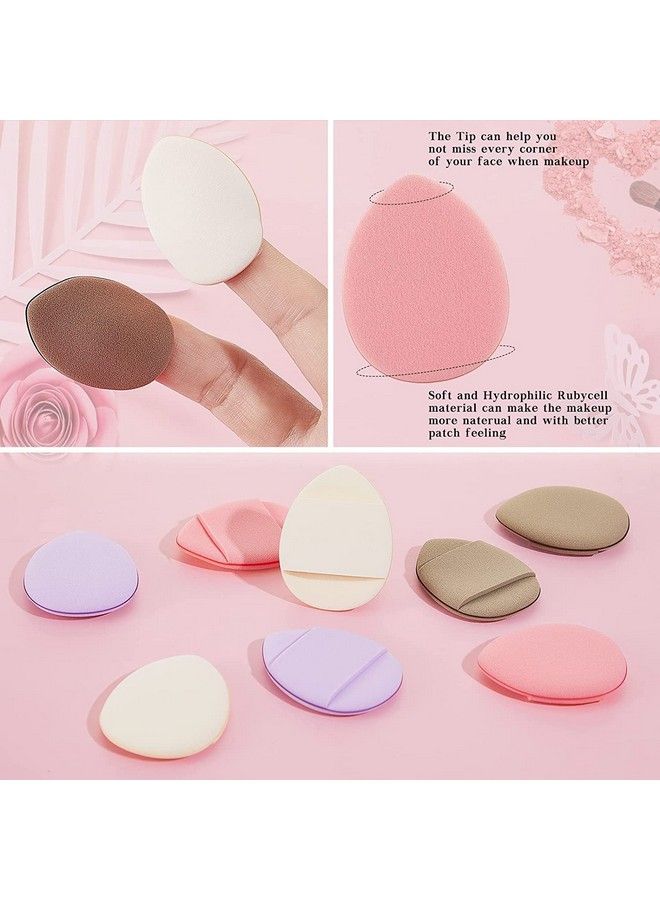 COSLUXE Mini Finger Powder Puff 10 Pcs Finger Makeup Finger Beauty Blender Sponges Mini Soft Cosmetic Finger Puff Perfect For Foundation Bb Cushion Cream Concealer - Image 4