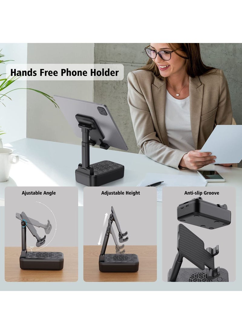 Cell Phone Stand with Wireless Bluetooth Speaker  Speaker Compatible for iPhone/iPad/Samsung Bluetooth Speakers with HD Surround Sound Anti-Slip Phone Holder for Office Gifts for Women or Men - Image 3