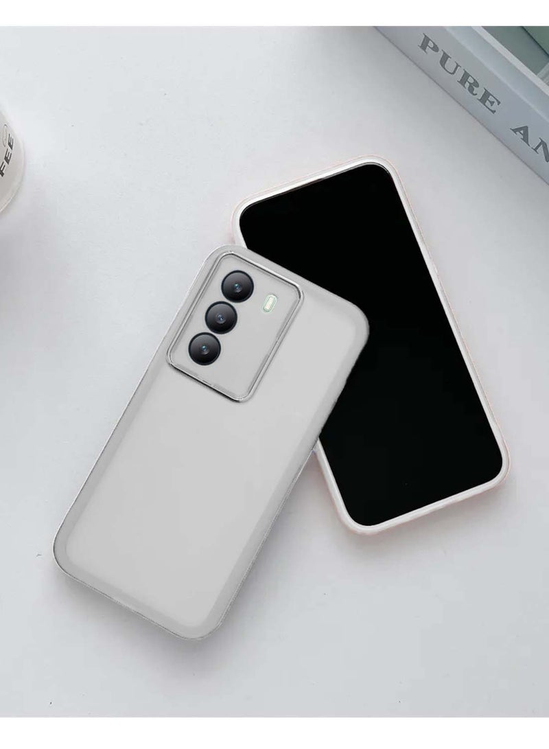 دبليو تيك غلاف هاتف رقيق للغاية بحواف كهربائية للكاميرا - أبيض، لحماية عدسة الكاميرا من TPU سيليكون شفاف ناعم 70 4G 2025 من إيتيل باور - Image 2