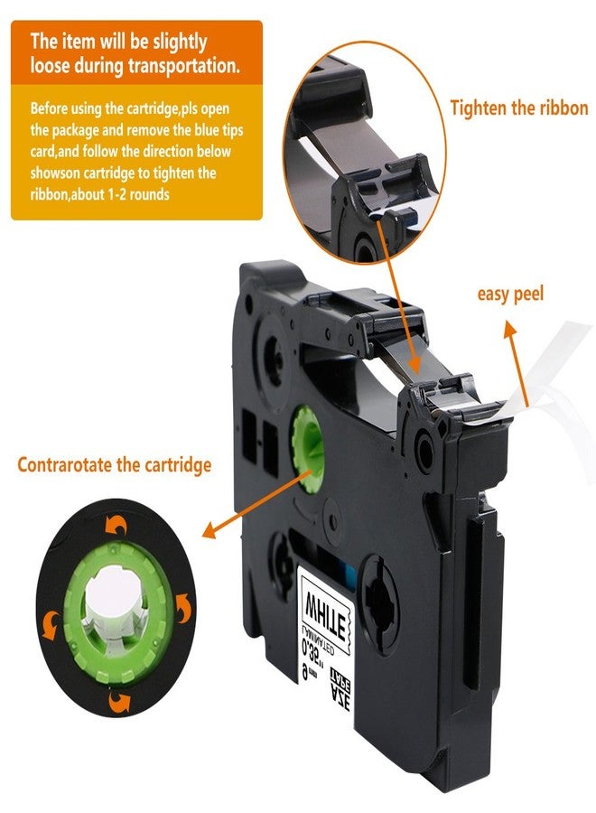 Freshworld Compatible Label Tape Replacement for Brother P-Touch TZe-221 TZ221 TZe221 9mm 0.35 Inch Laminated Label Maker Tape,for PT D210 H110 D600 1230PC 1280,Black on White, 3/8Inch x 26.2ft/8m, 3P - Image 3