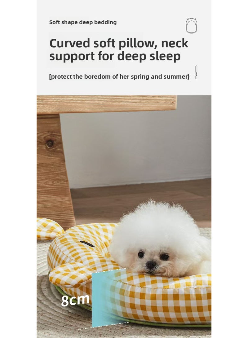 Generic Soft Washable Non-slip Pet Bed for Cats & Small Dogs, Cute Bear Design, All-Season Sleeping Mat for Indoor & Outdoor Use  - Image 3