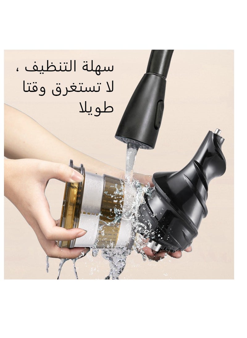 جيرزون عصارة مضغ بطيئة، آلات عصارة الضغط البارد - لون فضي  - Image 4