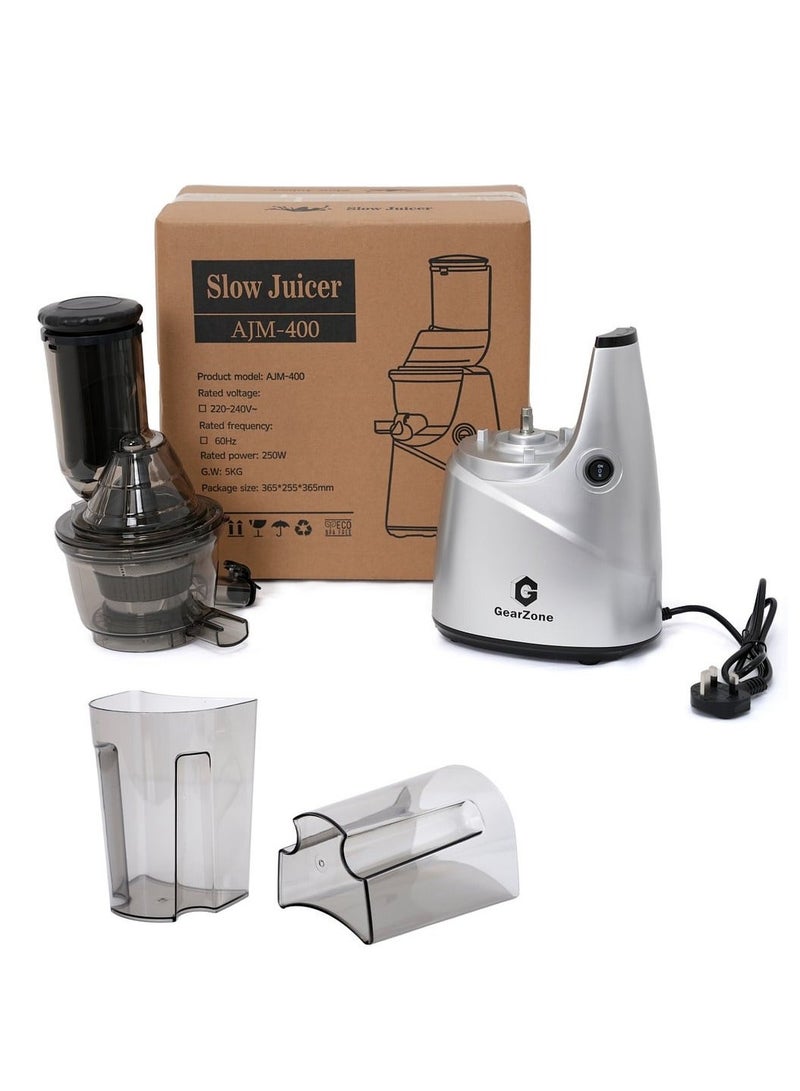 جيرزون عصارة مضغ بطيئة، آلات عصارة الضغط البارد - لون فضي - Image 2