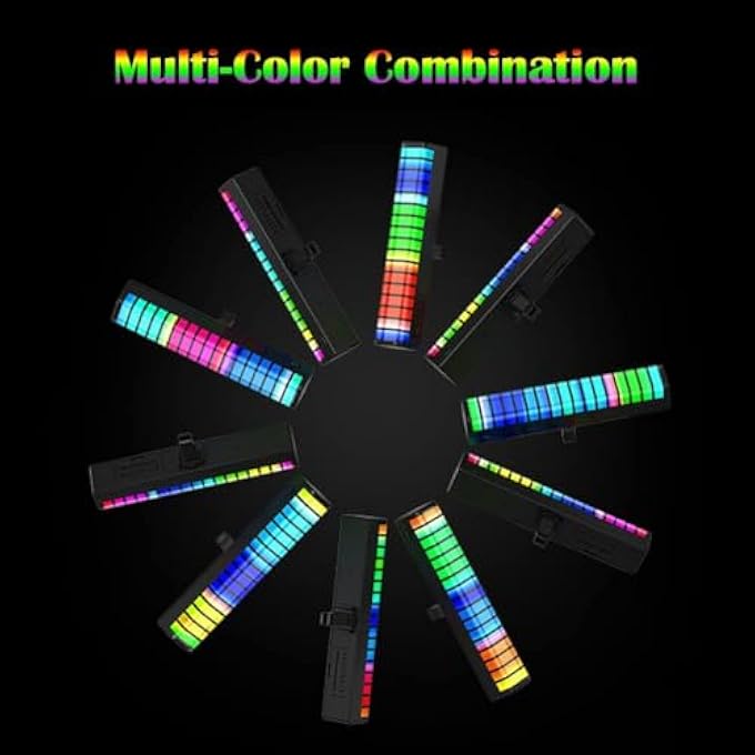 Bukela Interior Car Ambient Light Mini Interior Car Led Light With OnOff Button  Multicolors Sound Active Function TypecUsb Cable Vent Fixation With Clamp Rgb Ambient Lighting Kits Car Accessories - Image 4