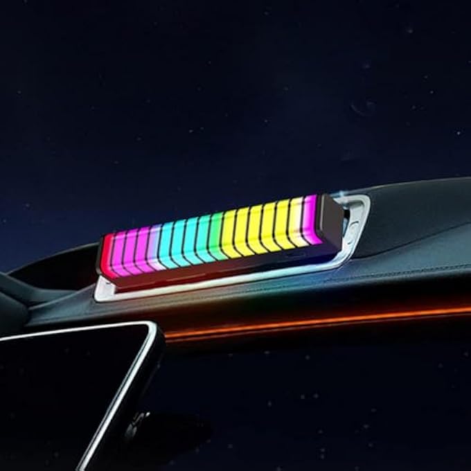 Bukela Interior Car Ambient Light Mini Interior Car Led Light With OnOff Button  Multicolors Sound Active Function TypecUsb Cable Vent Fixation With Clamp Rgb Ambient Lighting Kits Car Accessories - Image 2