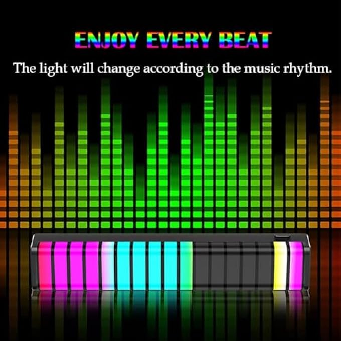 Bukela Interior Car Ambient Light Mini Interior Car Led Light With OnOff Button  Multicolors Sound Active Function TypecUsb Cable Vent Fixation With Clamp Rgb Ambient Lighting Kits Car Accessories - Image 3