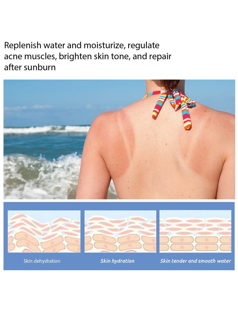 EELHOE After Sun Repair Cream, After Sun Moisturiser, Tanning Repair Moisturiser with Organic Aloe Vera and Hyaluronic Acid moisturises, soothes, cools and nourishes the skin after sunbathing, and provides anti-ageing benefits for dry and sensitive skin.  - Image 4