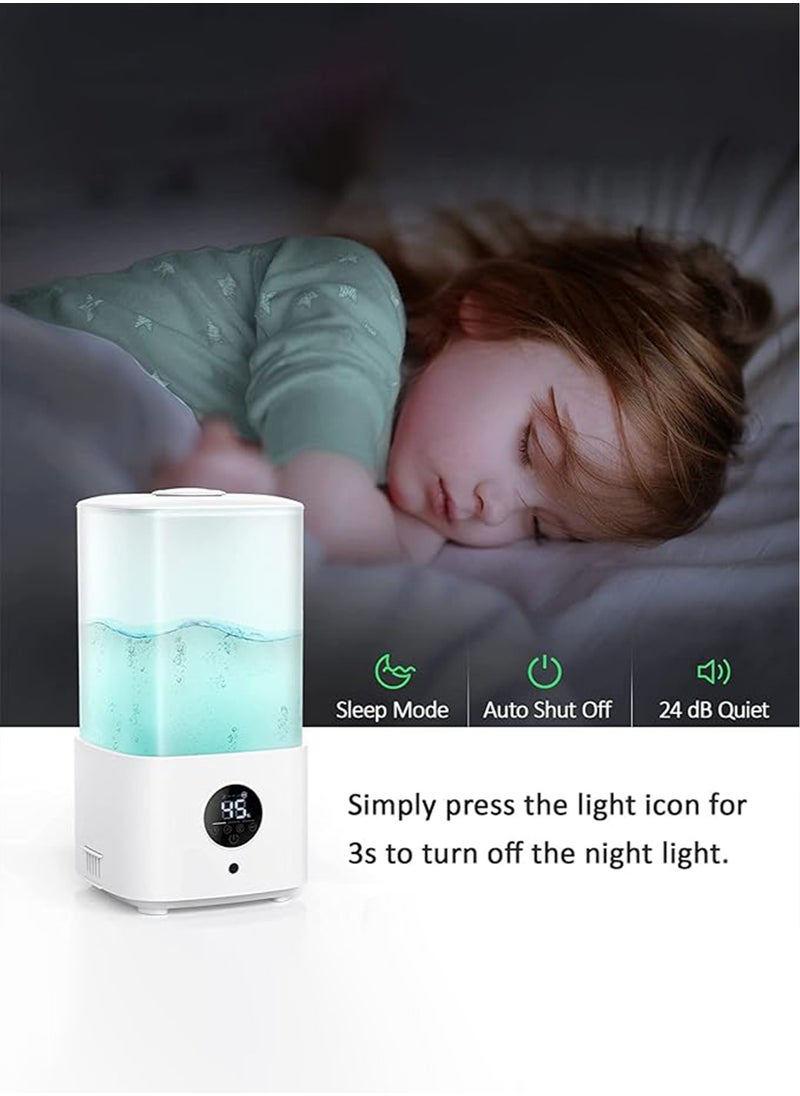 Air Humidifier for Bedroom 2.5L, Top Fill Ultrasonic Cool Mist Essential Oil Diffuser For Baby, Plants, Auto Humidity, 7-Color Light, Remote Control, BPA Free, Auto Shut Off, Easy Clean - pzsku/Z6665A559FA99314D3793Z/45/_/1718540752/968492a2-2d53-4e52-9c2b-707a7519b38b