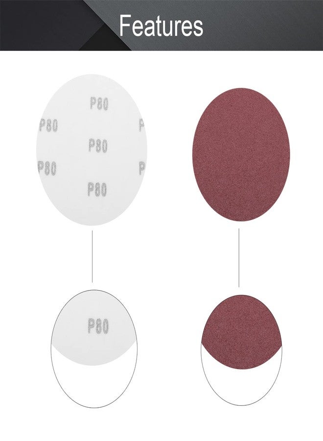 Utoolmart 8-inch Hook and Loop Sanding Discs, 10 Each of 80# 100# 120# 180# 240# 400# 600# 800#, Aluminum Oxide Sandpaper for Random Orbital Sander Wood Metal Auto Dry Polishing, 80 Pcs - Image 3