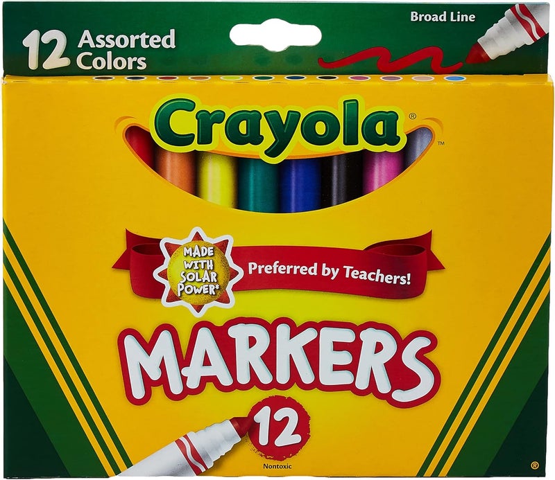 Crayola 12 Ct. Assorted, Broad Line Markers, 1 Of Piece - Image 1