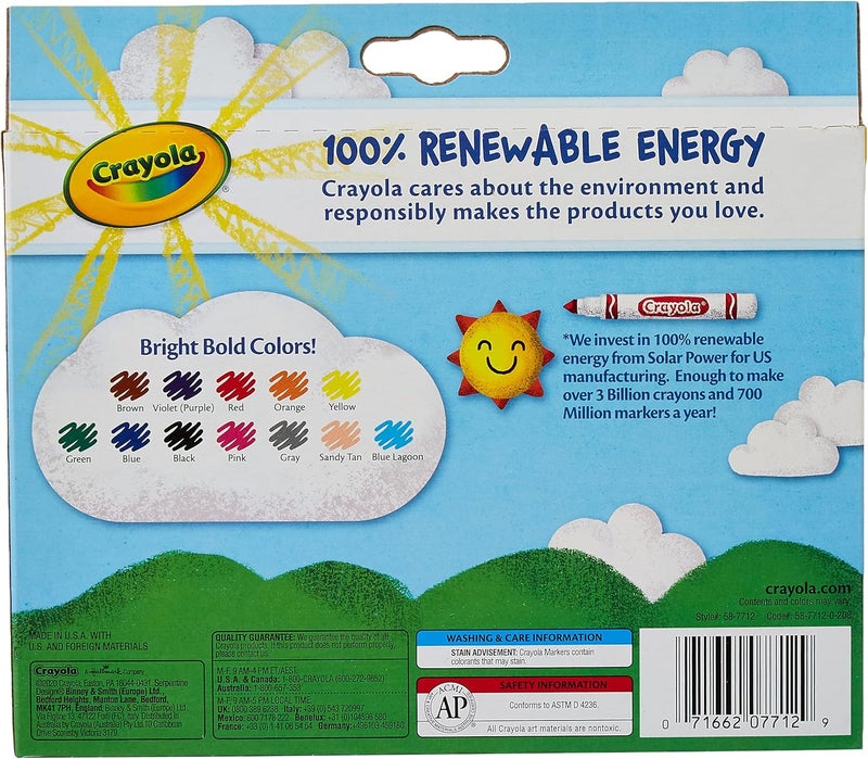 Crayola 12 Ct. Assorted, Broad Line Markers, 1 Of Piece - Image 2