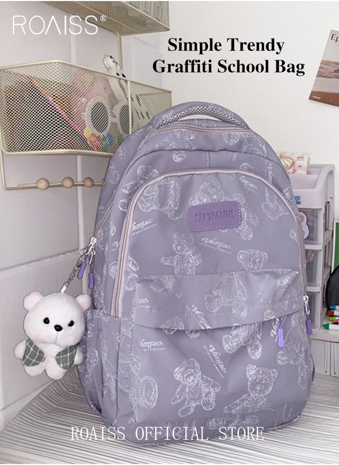 roaiss - Unisex Multifunctional Backpack Large Capacity with Multiple Pockets for Organized Storage Scientifically Divided Compartments Trendy and Stylish Pattern Print Suitable for Work School or Short Trips - Image 1