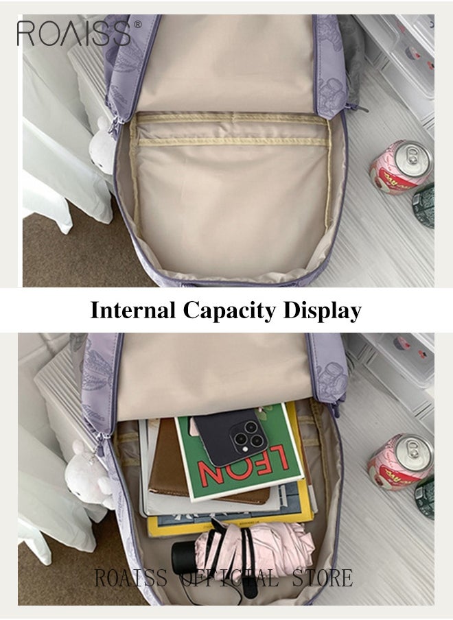 roaiss - Unisex Multifunctional Backpack Large Capacity with Multiple Pockets for Organized Storage Scientifically Divided Compartments Trendy and Stylish Pattern Print Suitable for Work School or Short Trips - Image 1