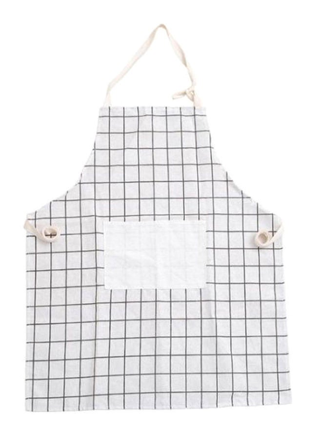 NIBEMINENT Checked Pattern Apron White/Black 60 x 72centimeter