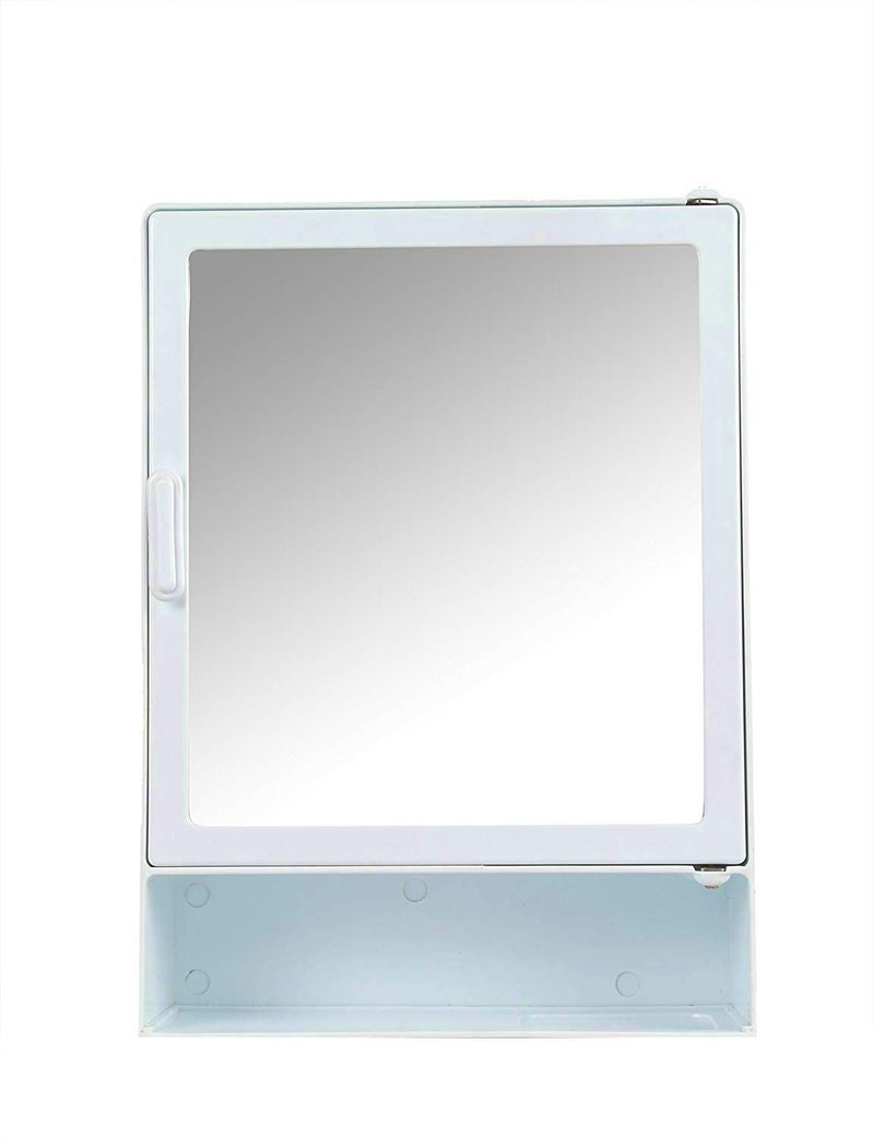 Epraiser Bathroom Cabinet with Mirror Door Open Shelf Toothbrush Holder Model Style 5 Shelves_White_14 Inch x 10 Inch x 4 Inch - Image 2