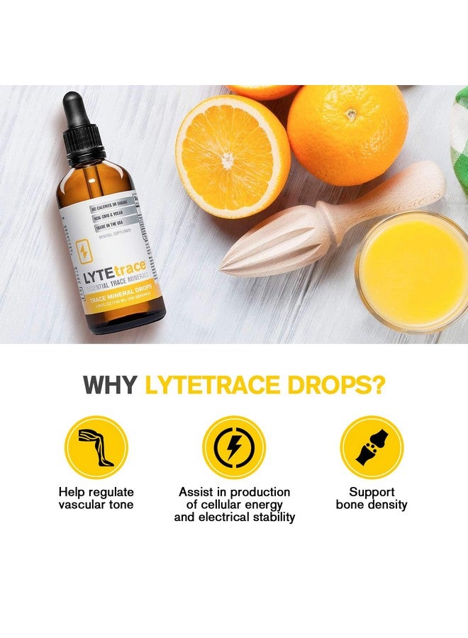 LyteLine Trace Mineral Drops by LyteTrace 100ml x 200 Servings - Max-Absorption Ionic Natural Sodium Free Trace Minerals Concentrate to Balance The Body's pH - Non-GMO, Vegan, Kosher, and Keto Friendly - Image 2