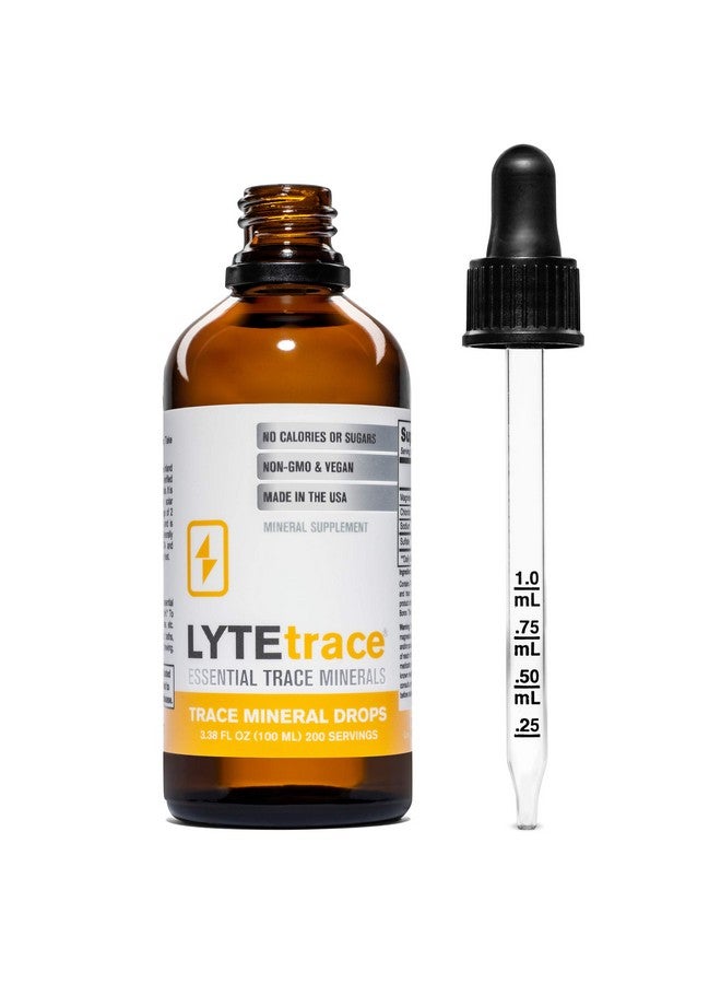 LyteLine Trace Mineral Drops by LyteTrace 100ml x 200 Servings - Max-Absorption Ionic Natural Sodium Free Trace Minerals Concentrate to Balance The Body's pH - Non-GMO, Vegan, Kosher, and Keto Friendly - Image 1