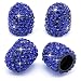 MEAJOO 4PCS Bling Crystal Diamond Tire Stem Valve Caps Dustproof Car Wheel Tire Valve Caps Universal Tire Valve Stem Covers for Cars SUV Trucks Bikes Motorcycles Bicycles Blue - Image 2