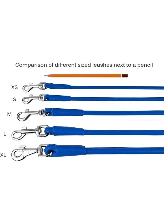 CollarDirect Rolled Leather Dog Leash 4ft, Soft Padded Training Leather Dog Lead 6ft, Puppy Leash Rolled Leather Small Medium Large Black Blue Red Orange Green Pink White (Pink, Size XL 6ft) - Image 2
