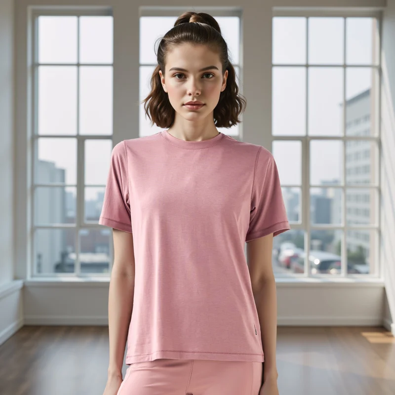 ADOT by Splash Seamless Crew Neck T-shirt with Short Sleeves