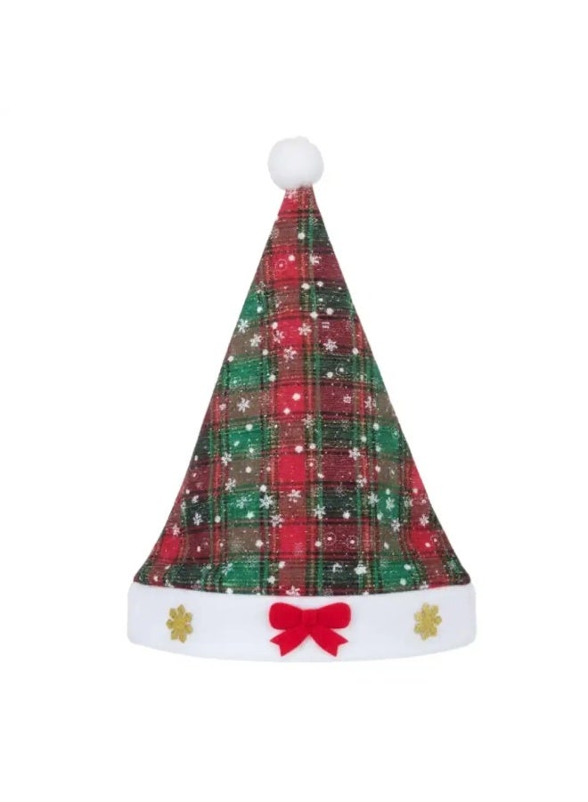 Soft Christmas Santa Claus Hat For Christmas Party- Red & Green