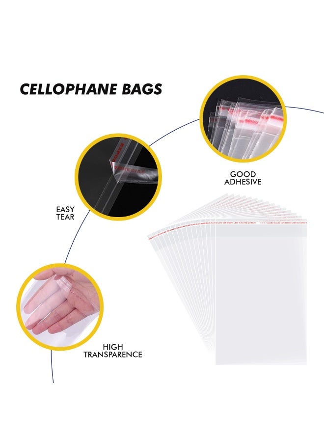Duravel 50Pcs 10" x 14" inches Clear Resealable Poly Mailers Bag,Self Adhesive Sealing OPP Cello Bags for Bakery Cookies Candy Treats Decorative Wrappers (Pack Of 50) - Image 4