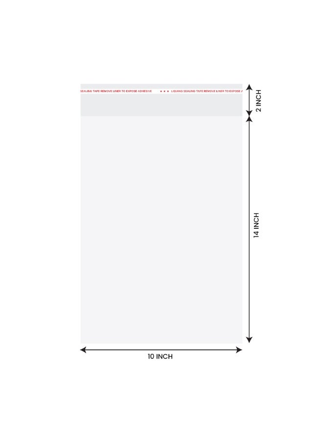 Duravel 50Pcs 10" x 14" inches Clear Resealable Poly Mailers Bag,Self Adhesive Sealing OPP Cello Bags for Bakery Cookies Candy Treats Decorative Wrappers (Pack Of 50) - Image 2