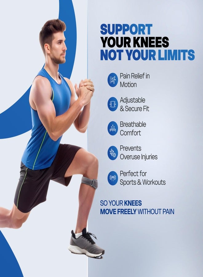 Orth-rem Patella Stabilizer (Pair) Knee Support Strap | Adjustable Patellar Compression for Knee Pain Relief | Lightweight & Comfortable | Ideal for Running, Hiking, Sports & Injury Recovery - Image 4