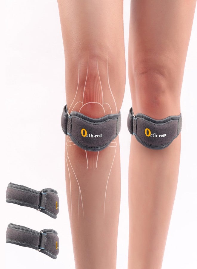 Orth-rem Patella Stabilizer (Pair) Knee Support Strap | Adjustable Patellar Compression for Knee Pain Relief | Lightweight & Comfortable | Ideal for Running, Hiking, Sports & Injury Recovery - Image 1