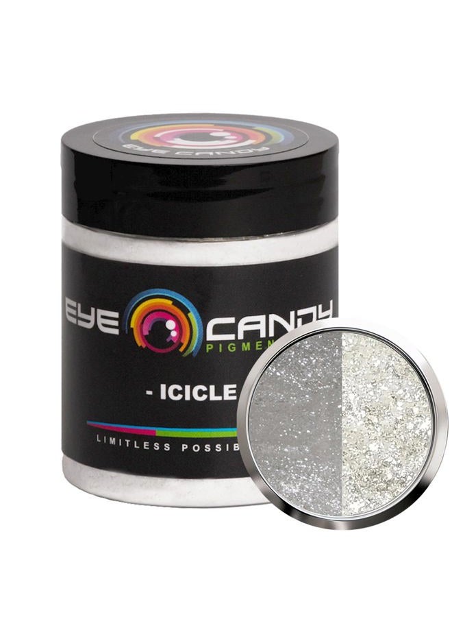Eye Candy Mica Powder Pigment/Flake “Icicle” - 25 Grams - Multipurpose DIY Arts and Crafts Additive | Woodworking, Natural. - Image 1