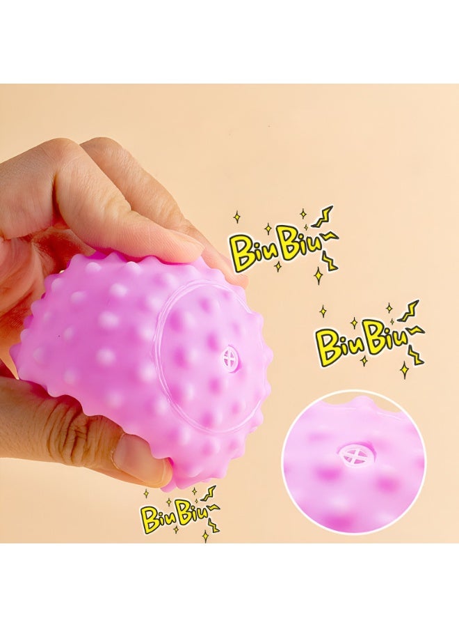 LOOFI Baby Toy, Stress Balls for Kids - Sensory Balls Compare and Contrast Shapes Squeak More - Anxiety Relief & Sensory Stimulation Toy - 6 Pieces Squeeze - Image 5