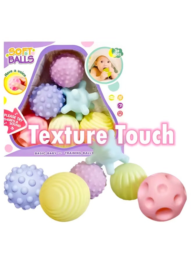 LOOFI Baby Toy, Stress Balls for Kids - Sensory Balls Compare and Contrast Shapes Squeak More - Anxiety Relief & Sensory Stimulation Toy - 6 Pieces Squeeze - Image 3