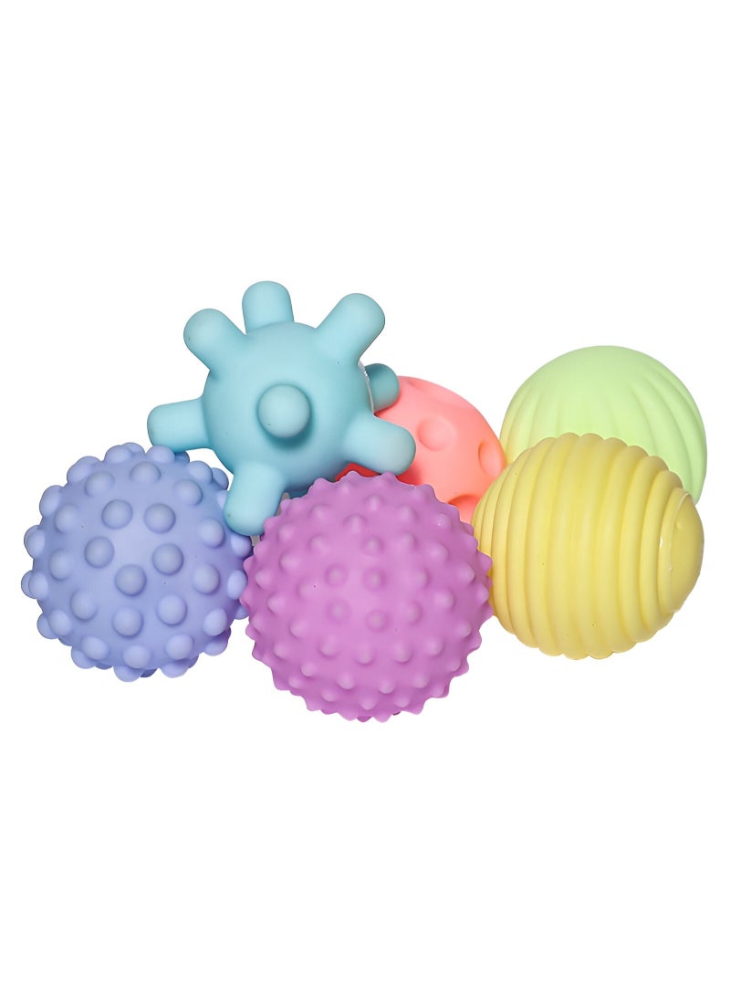 LOOFI Baby Toy, Stress Balls for Kids - Sensory Balls Compare and Contrast Shapes Squeak More - Anxiety Relief & Sensory Stimulation Toy - 6 Pieces Squeeze - Image 2