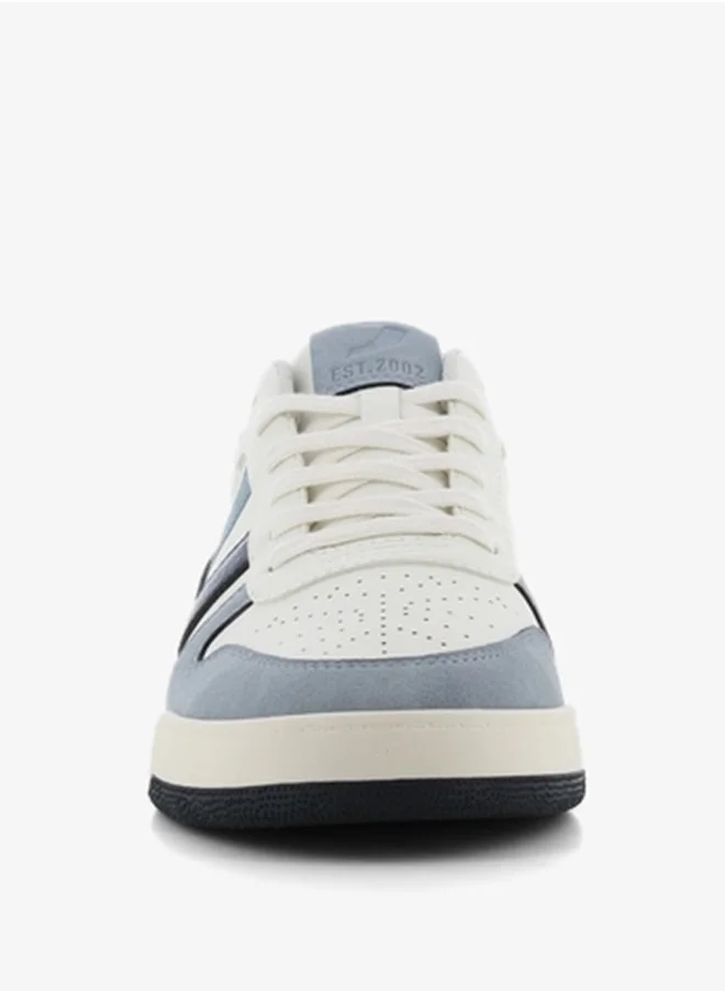 اس جي Men's Panelled Sneakers with Lace-Up Closure
