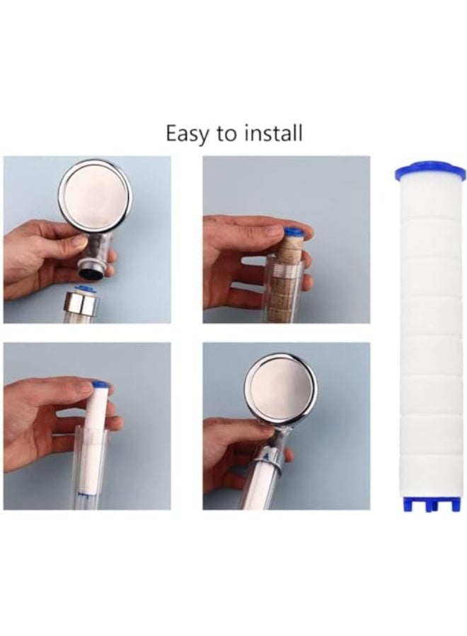 WENTCCION Filter Element Suitable for Handheld Shower, Hard Water Remove Chlorine and Harmful Substance (Pack of 8) - Image 3