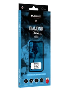 MyScreen Protector DIAMOND GLASS Edge Screen Protector Full Glue for IPhone 15 - Black  - Image 1
