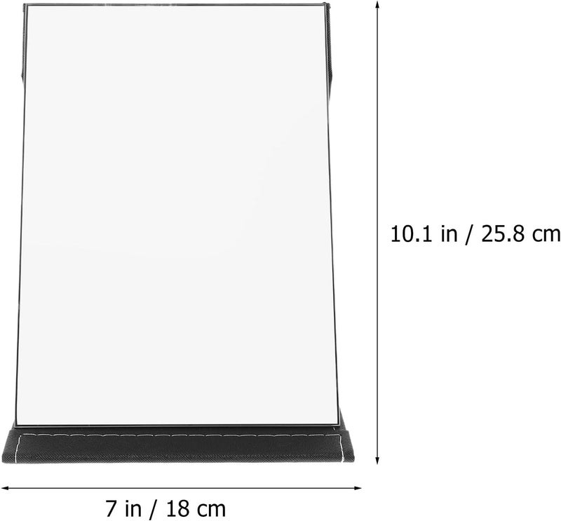 Folding Large Black Pu Leather Portable Makeup Mirror Desktop Vanity Mirror for Travel and Dressing Table Use High Definition Cosmetic for Female Home and Bedroom - Image 2