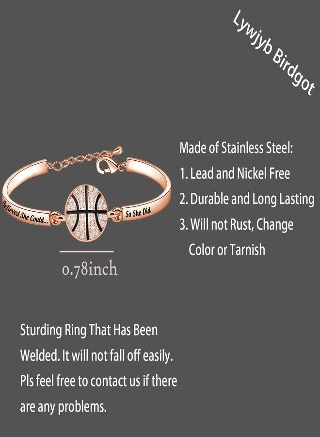 Lywjyb Birdgot Basketball Gift She Believed She Could So She Did Inspirational Gift For Basketball Player (Basketball br RG) - Image 2